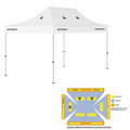 10' x 15' White Rigid Pop-Up Tent Kit, Full-Color, Dynamic Adhesion (6 Locations)
